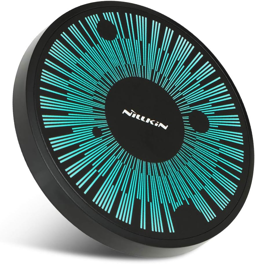 Nillkin Wireless Charger, 10W Fast Qi Wireless Charging Pad [Colorful LED Light] 7.5W for iPhone 13/13 Pro/13 Pro Max/12/12 Pro/12 Pro Ma, 10W for Samsung Galaxy Note 20 Ultra/S22 Ultra Bronze