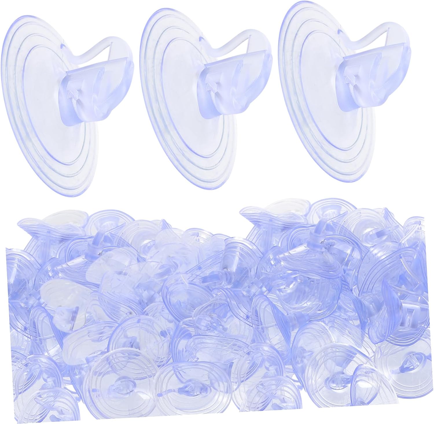 Ciieeo 100Pcs Transparent Suction Cups for Sunshade Strong Hold Bathroom Sucker Pads for Car Windows Indoor Use Sucker Pads for Cloth