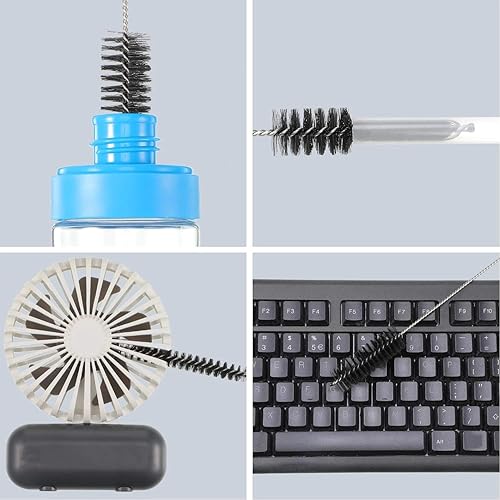 Miniatura 6 de Juego de 12 cepillos de limpieza de tubos para acuario, filtro de nailon, flexible de doble extremo, manguera de limpieza de tubos, acero inoxidable