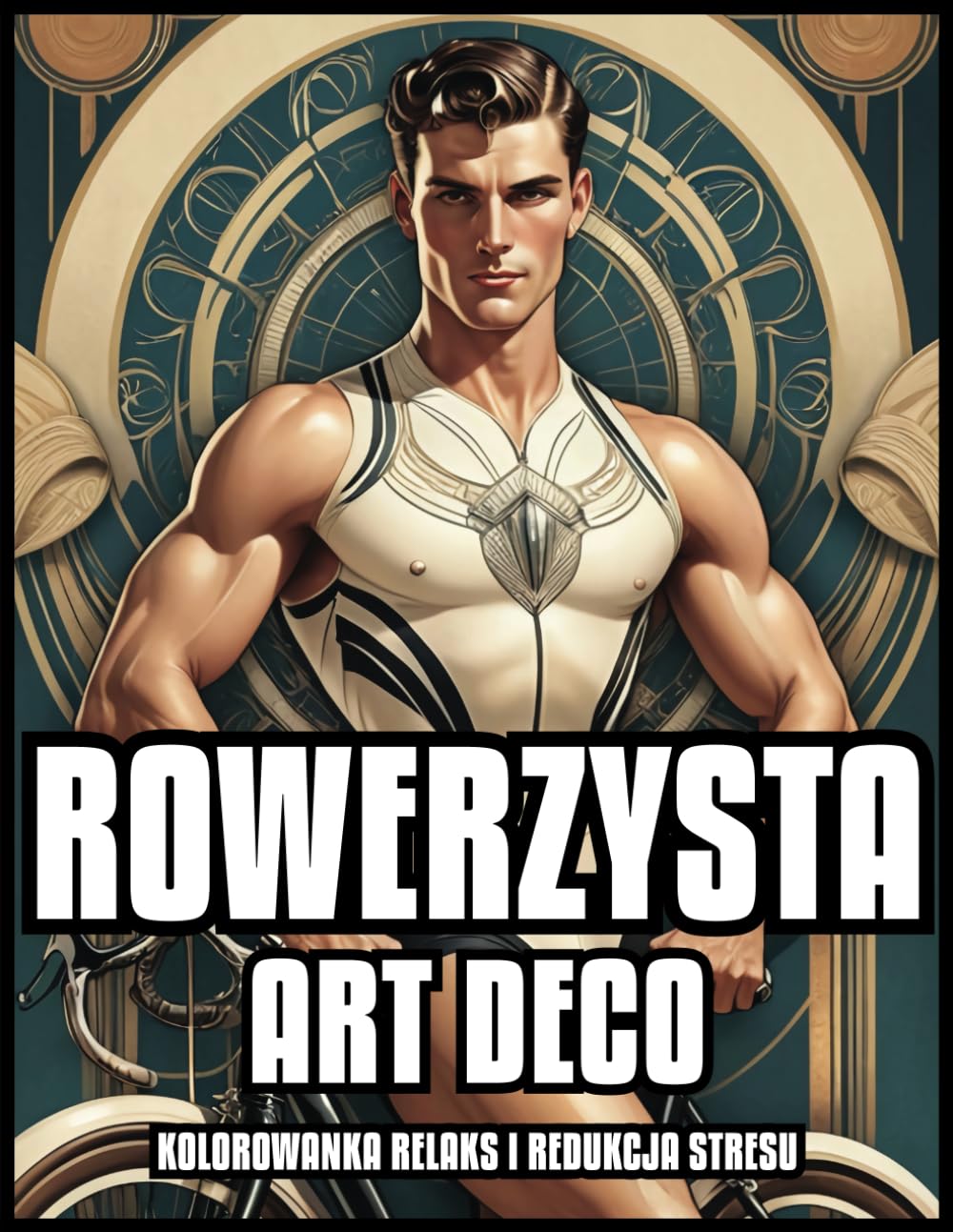 ROWERZYSTA ART DECO KOLOROWA RELAKS I ODSTRESOWANIE: Kolarze Klasyczne wzory rowerów Vintage ilustracje dla dorosłych i nastolatków | Najlepszy prezent dla kobiet i mężczyzn | 60 KOLOROWANEK