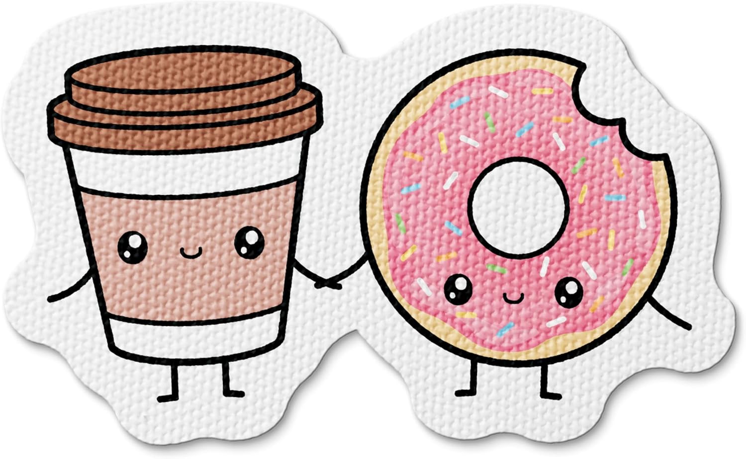 Anxiety Sensory Stickers Textured Strips and Cute Designs for Classroom Desks and Special Needs with Reusable Adhesive 3 inches (Set of 24) Food Treats Kawaii