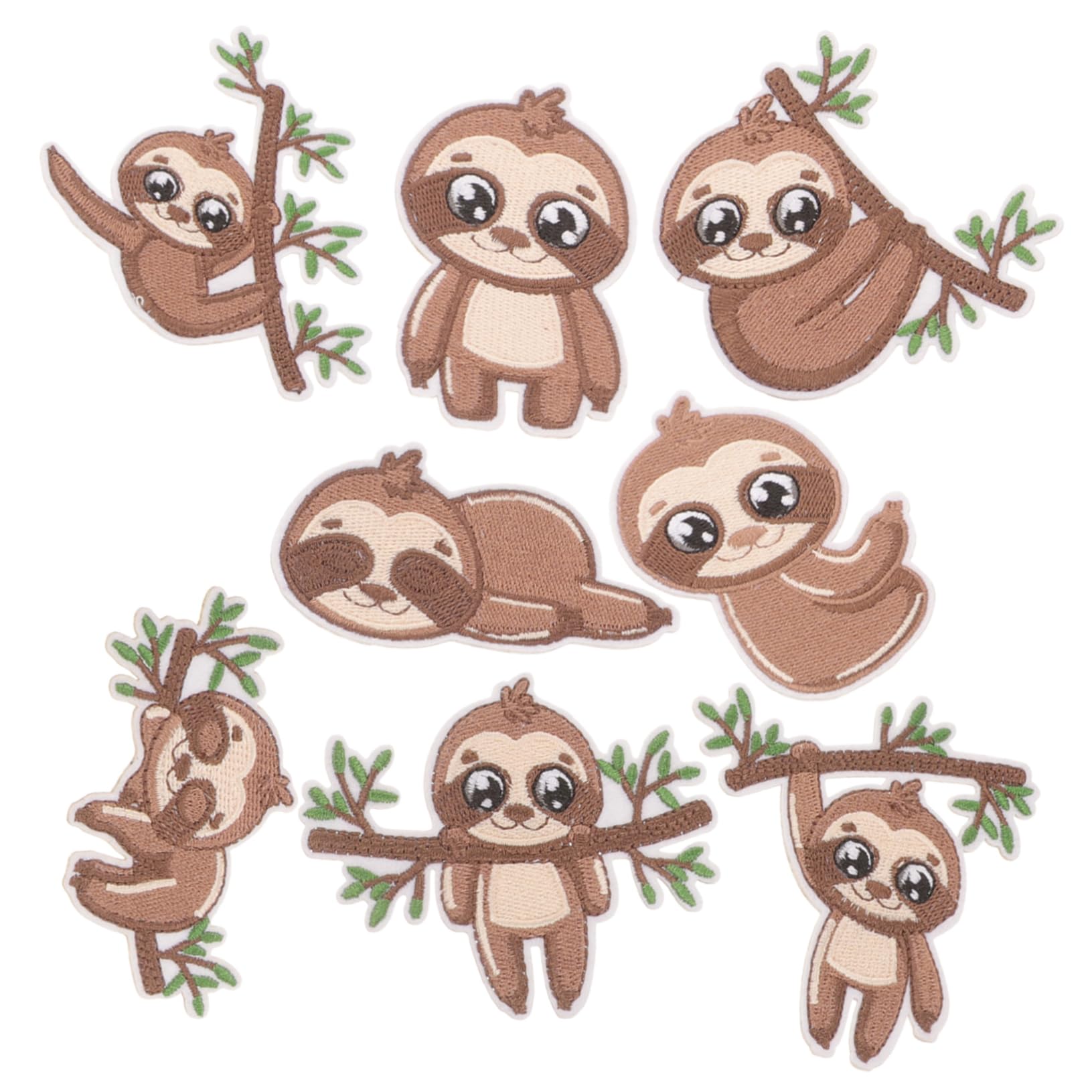 NUOBESTY 40stücke Aufnäher Zum Aufbügeln Form Von Niedlichen Sloths Dekorative Flicken Für Kleidung Hüte Und Taschen Zum Reparieren Und Verzieren Von Textilien
