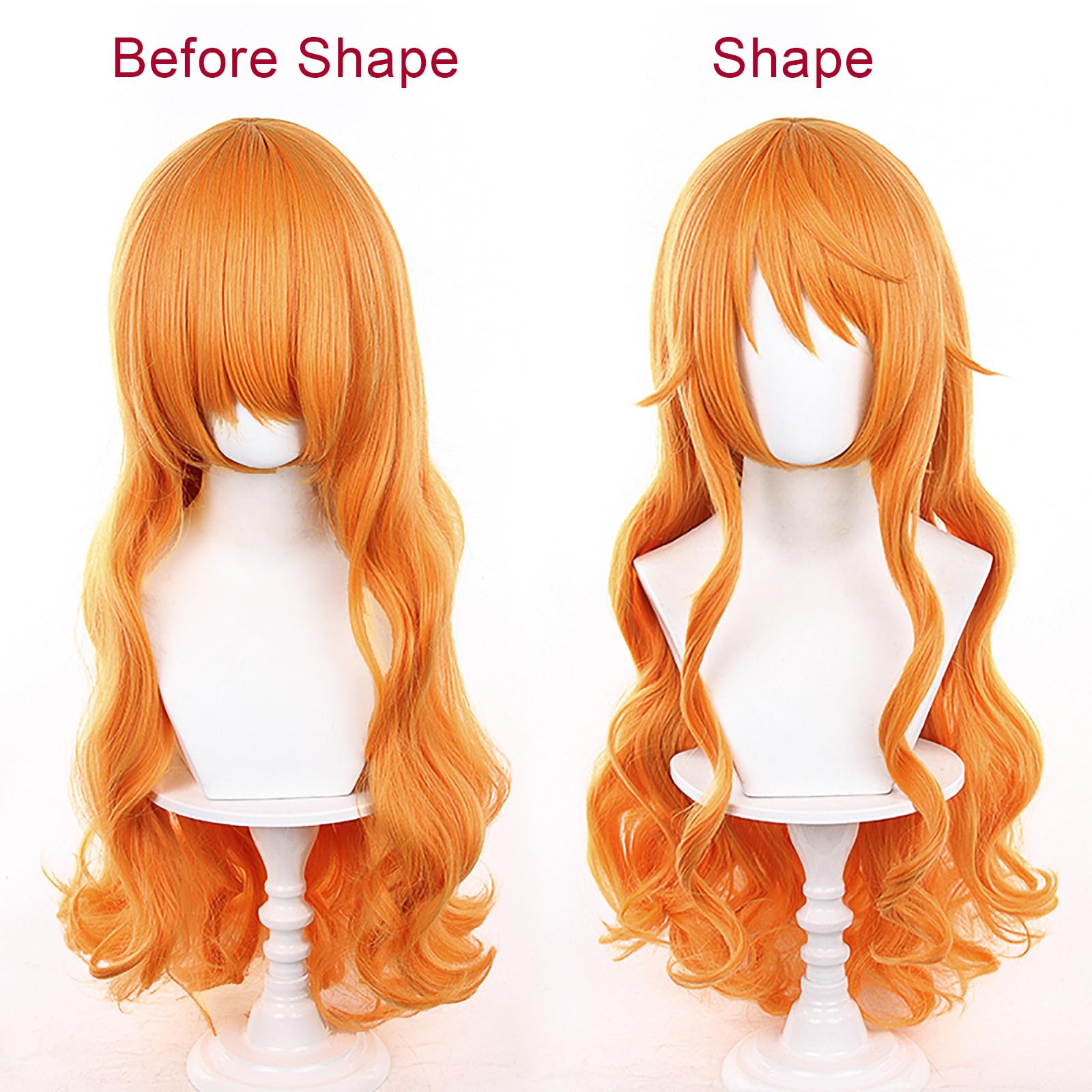 XiongXiongLe Cosplay Halloween Anime Role Women Costume Long Pink Curly Hair Wigs with Two Braids for Adult Cos Party Halloween Christmas