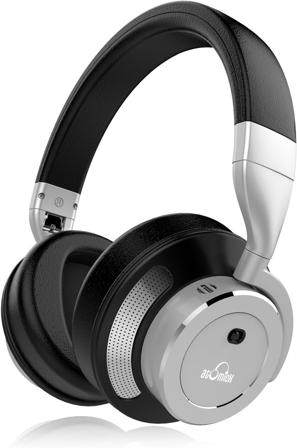 iDeaUSA Active Noise Cancelling Headphones - Bluetooth 4.1 Wireless Headphones - Over Ear Headphones with Mic - 16 Hours Playback, Stereo Sound, aptX HiFi Luxury Comfort - Silver