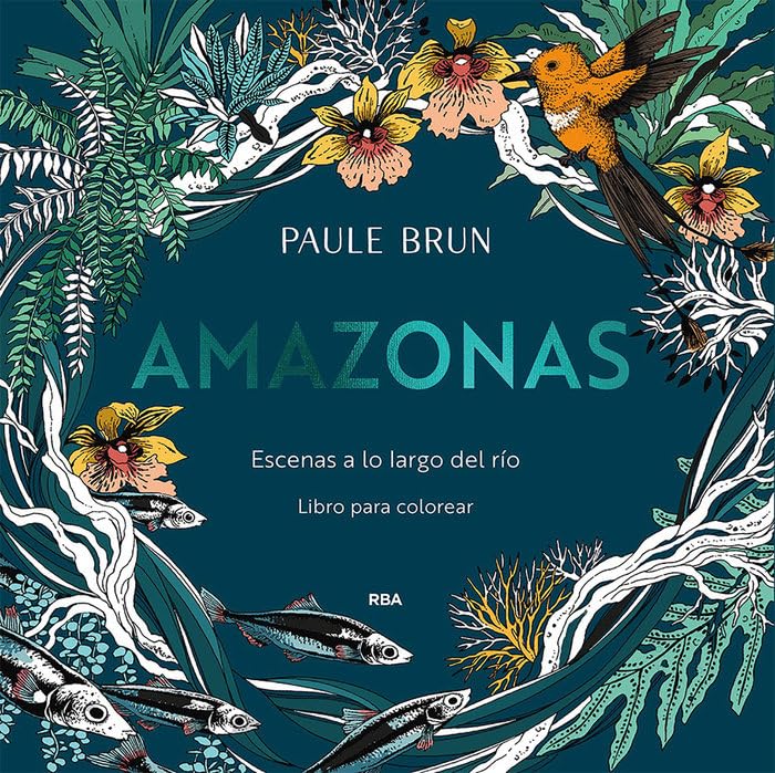 Amazonas. Escenas a lo largo del río.: Libro para colorear