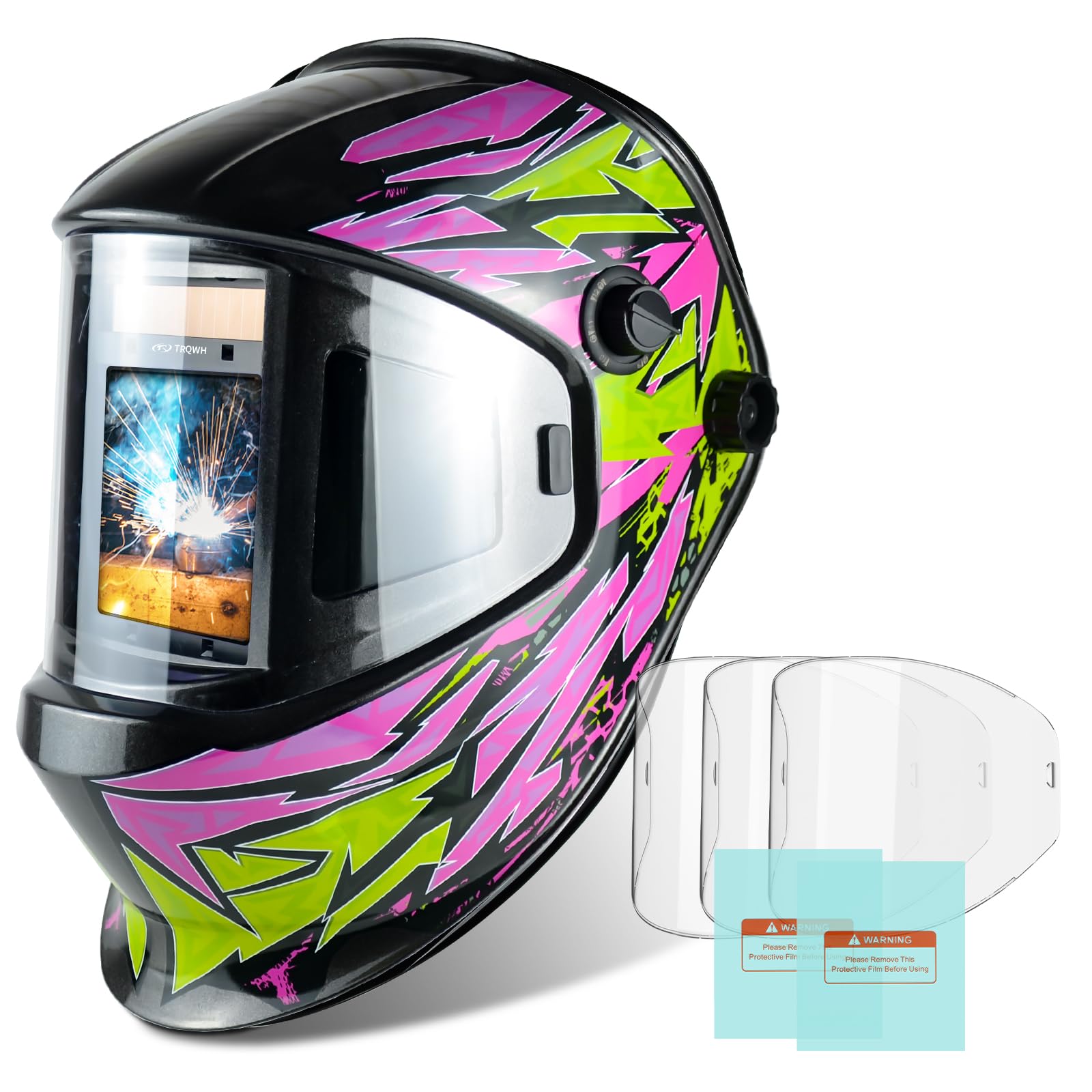 Masque de soudage solaire TRQWH auto-obscurcissant avec meulage