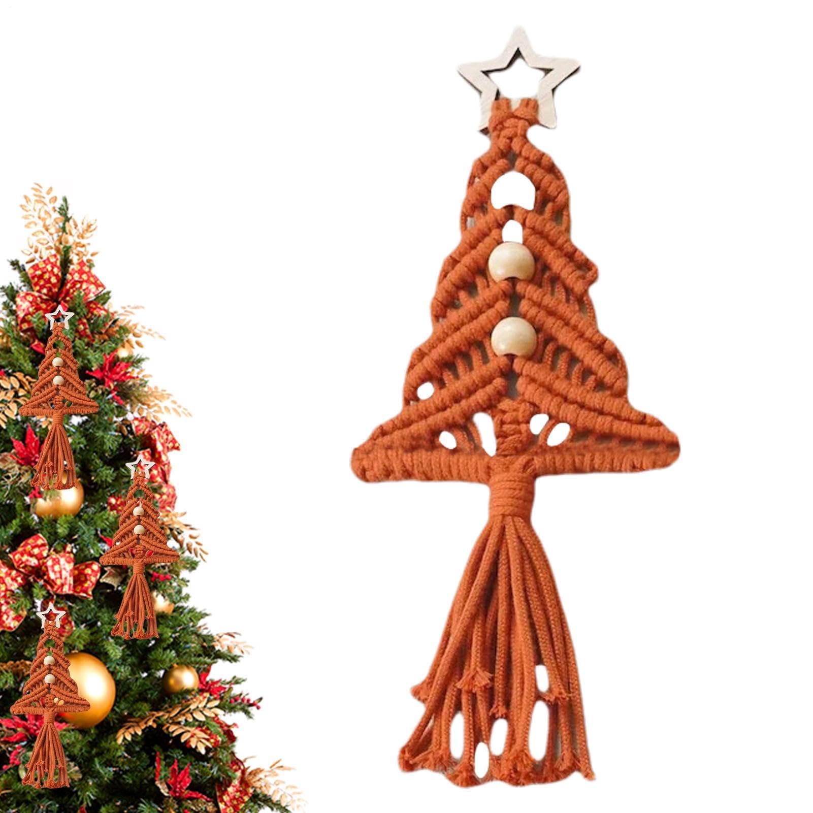 Decoración de macramé de Navidad bohemia para puertas e interiores