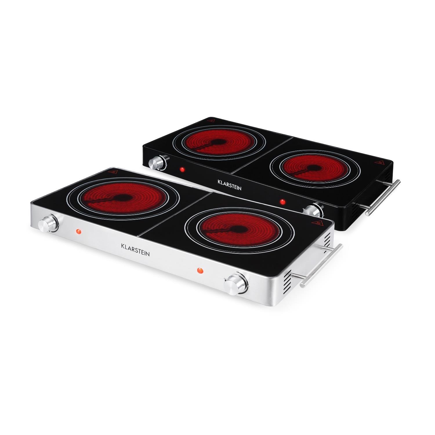 KLARSTEIN VariCook Duo Dual Hob, Dual Infrared Hot Plate, 1800 Watts