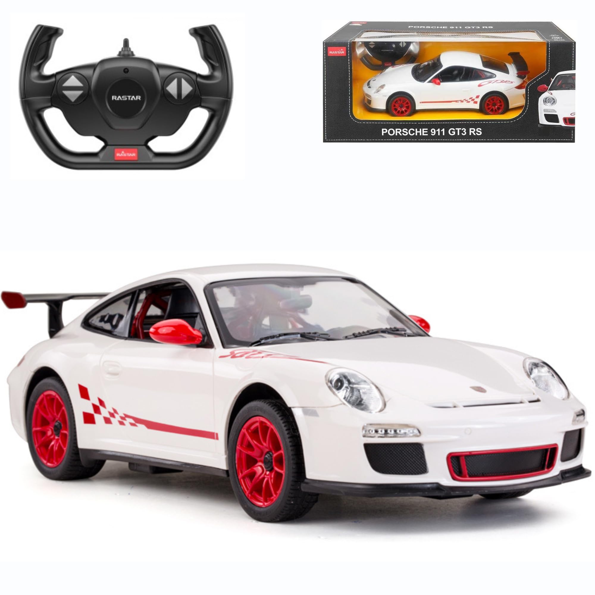 Porsche 911 GT3 zdalnie sterowany samochód w skali 1:14 – biały matowy model RC dla fanów sportów wyścigowych, oficjalnie licencjonowany