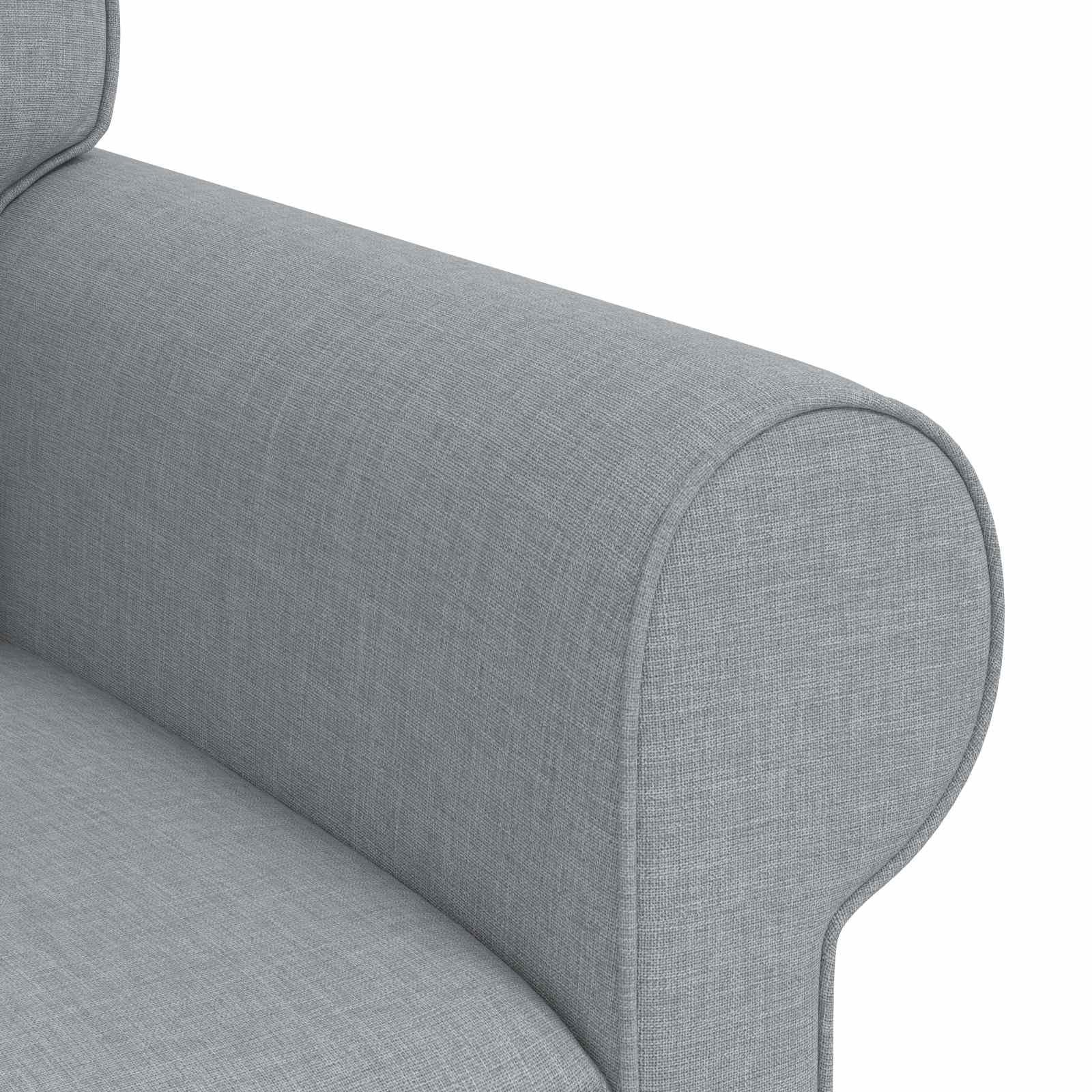 vidaXL Divano Grigio Chiaro 215 x 82 x 80 cm Tessuto, Divano Moderno, Design Ergonomico, Arredo Sezionale, Soggiorno Confortevole, Poltrona Contemporanea