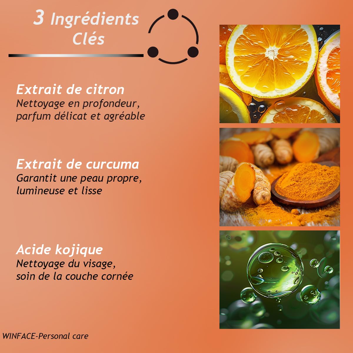 Savon au Curcuma et Acide Kojique – Nettoyant Visage & Corps, Mousse Dense avec Filet Inclus – Soin Botanique Équilibrant – Lot de 10 x 108g