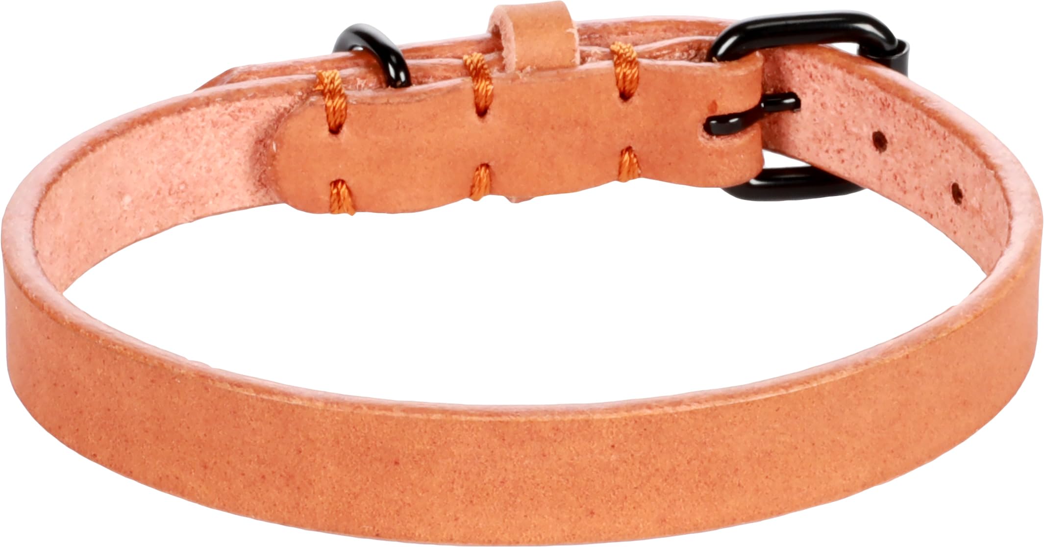 Flamingo Dog Collar Leano Cognac S 29-35cm 15mm