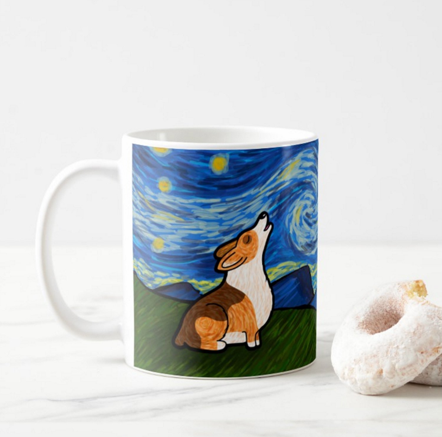 Red Headed Tri Pembroke Corgi Coffee Mug - Starry Baroo