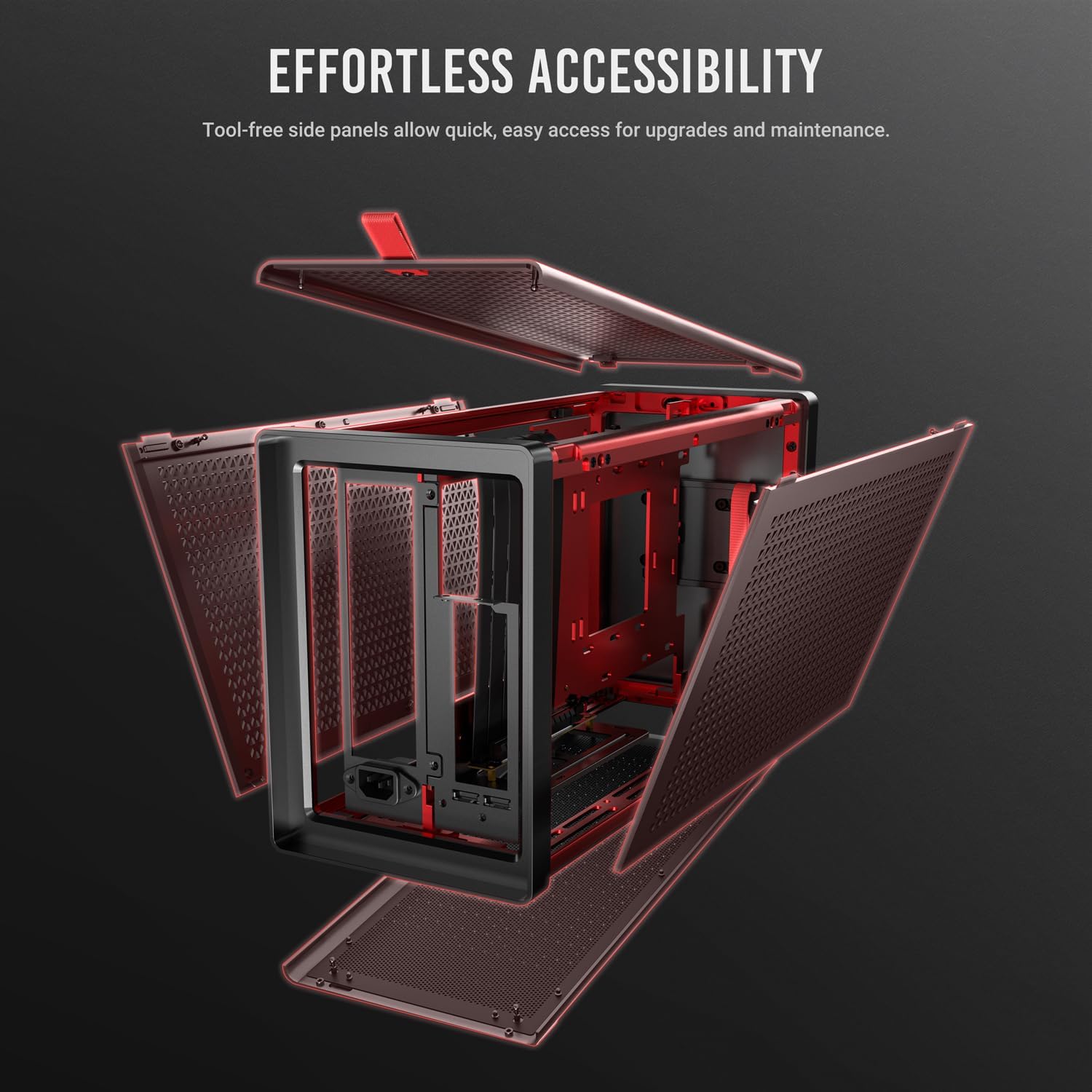 Antec Performance 1 M Black, Fans Not Included, High Airflow Solid Panels, RTX40 Compatible, 2 x 140mm Fans Support, PCIe 4.0 Riser Cable, CNC & Aluminum Crafted, Type-C, Mini ITX Gaming Case