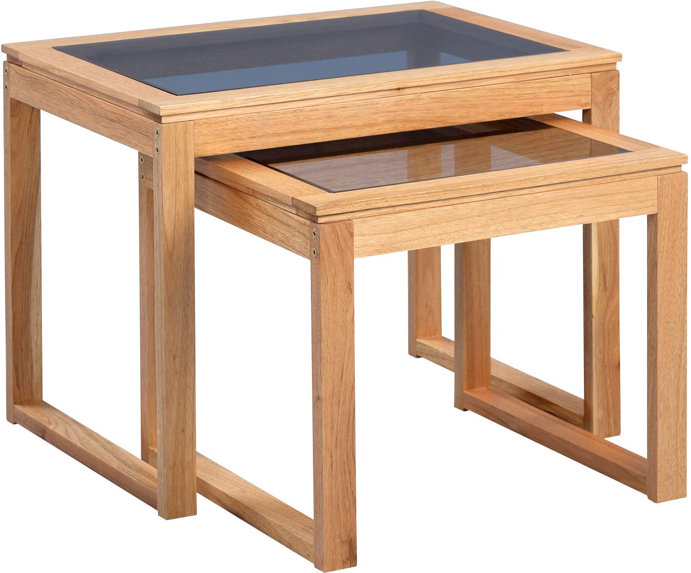 HomeTrends4You 2 Set Tables, Wood, Brown, 58x45x40cm