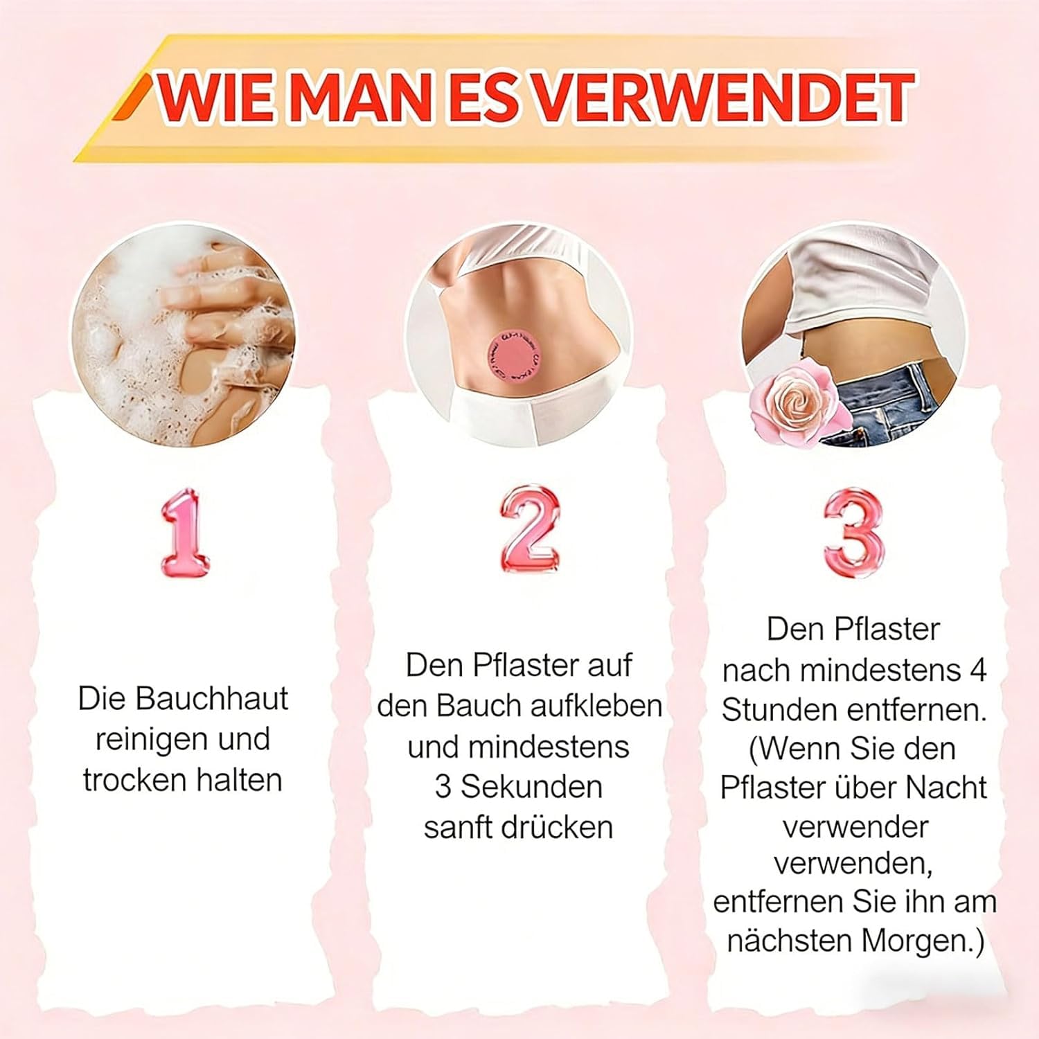 TKGEOUE 90 Stück metabalance patch, meta balance patch, berberine pflaster, Figurpflege-Pflaster für Bauch & Taille - 5