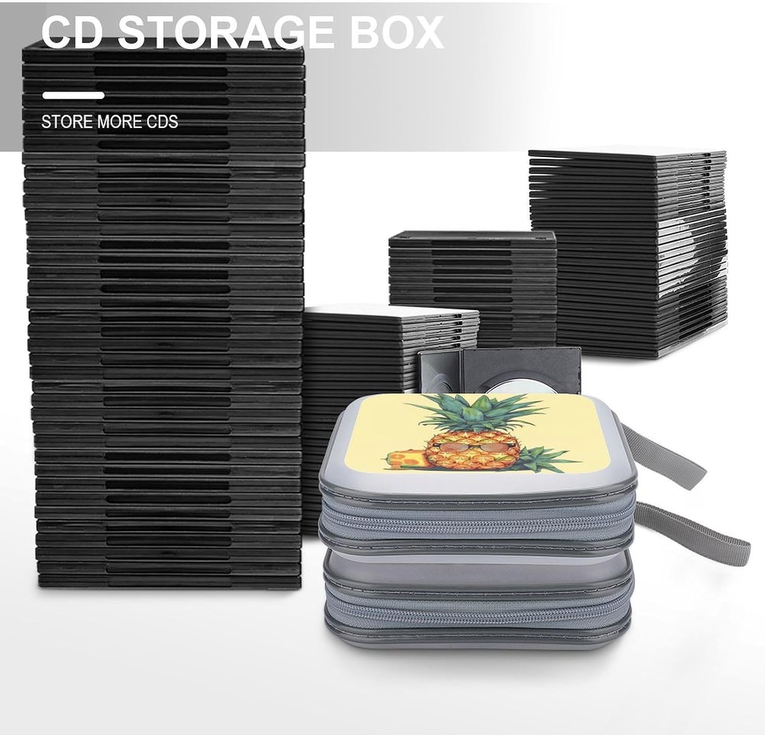 Funny Pineapple CD Case CD Storage Box DVD Sleeves