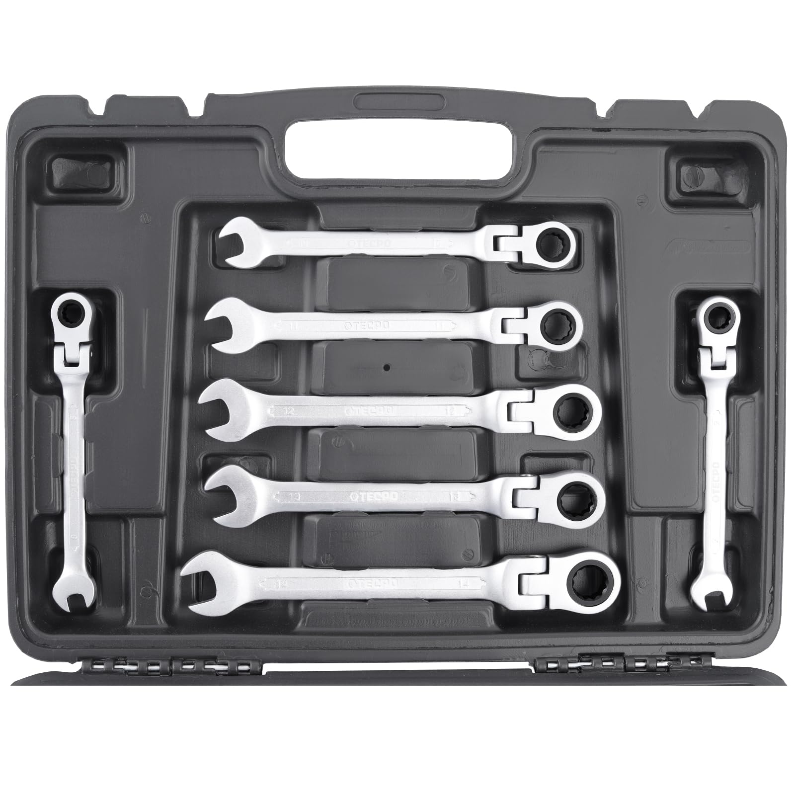 TECPO Jeu de clés à cliquet articulées SW 8-22 mm