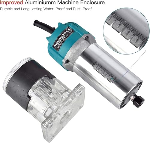 Miniatura 7 de Herramienta de enrutador de palma de madera compacta, recortadora de mano, carpintería, herramienta de palmming de corte 30000RMIN 800W 110V con