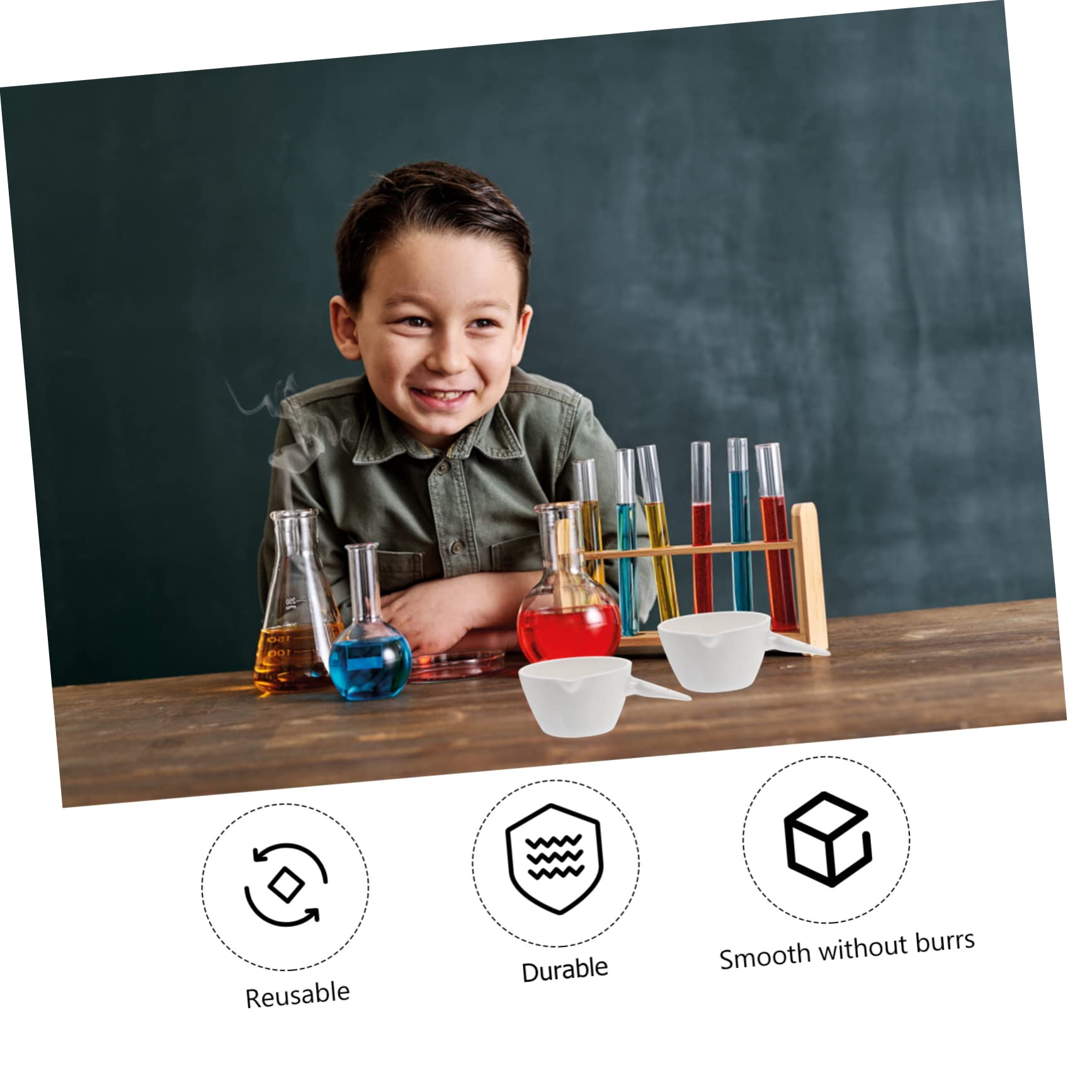 GALPADA Evaporating Bowl Handle Porcelain Evaporating Basin Round Science Container Lab Equipment