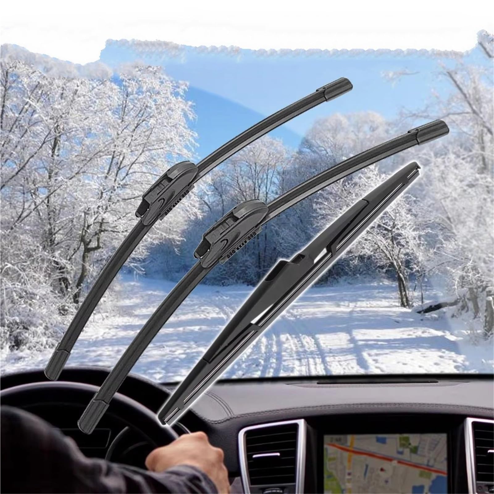 Tergilunotto Rear 1 2 3 4 6 Pezzi Spazzole Tergicristallo Anteriori E Posteriori Per Auto Per Hyundai Per Santa Fe DM 2012 2013 2014-2017 Tergicristallo(6 Piece)
