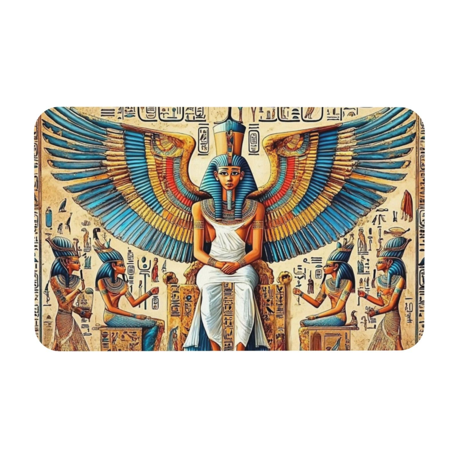 Tapis de bain antidérapant Égypte antique 50x80 cm pour intérieur et extérieur