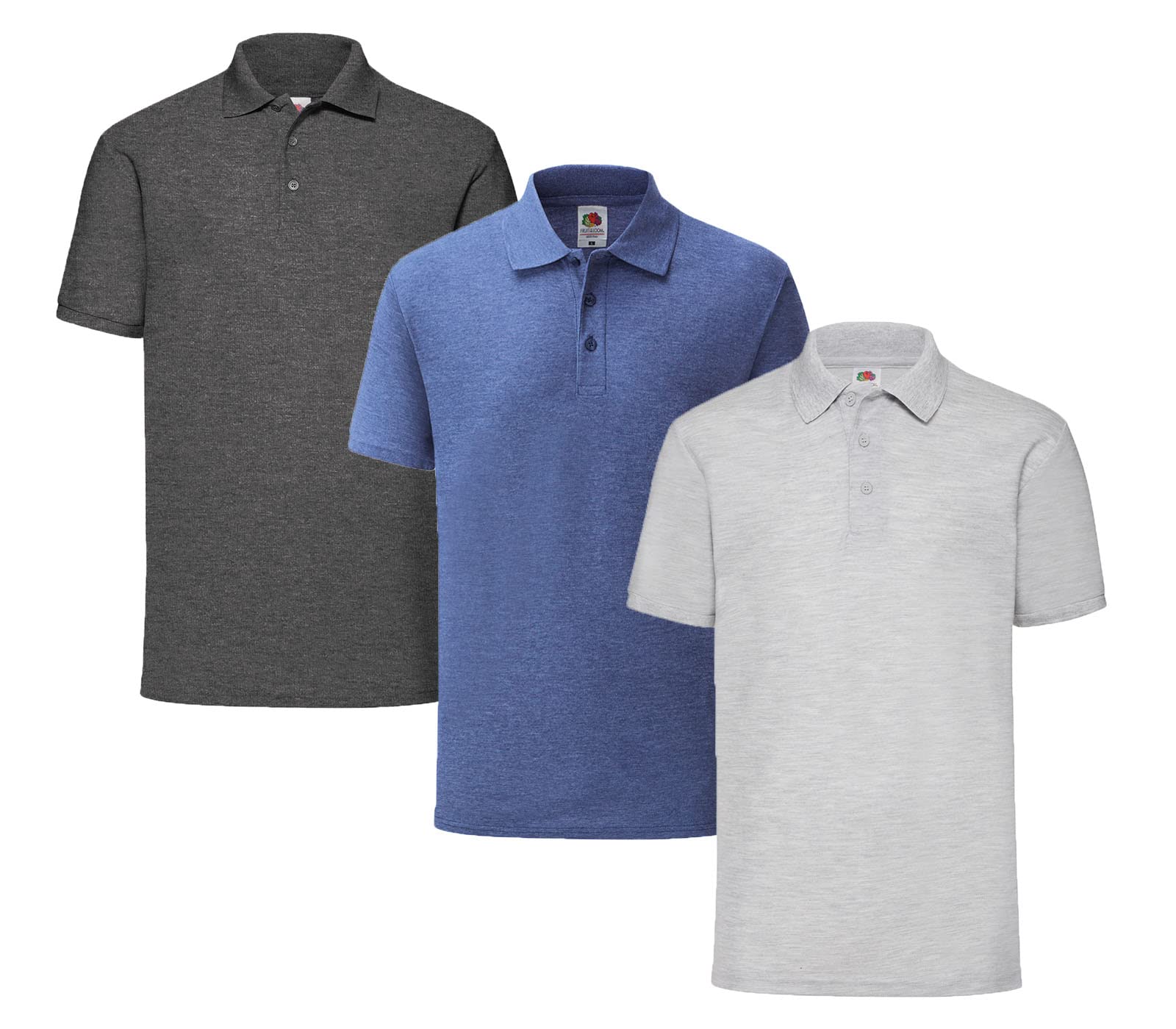 Fruit of the Loom Men's Polo Shirt (Pack of 3), L