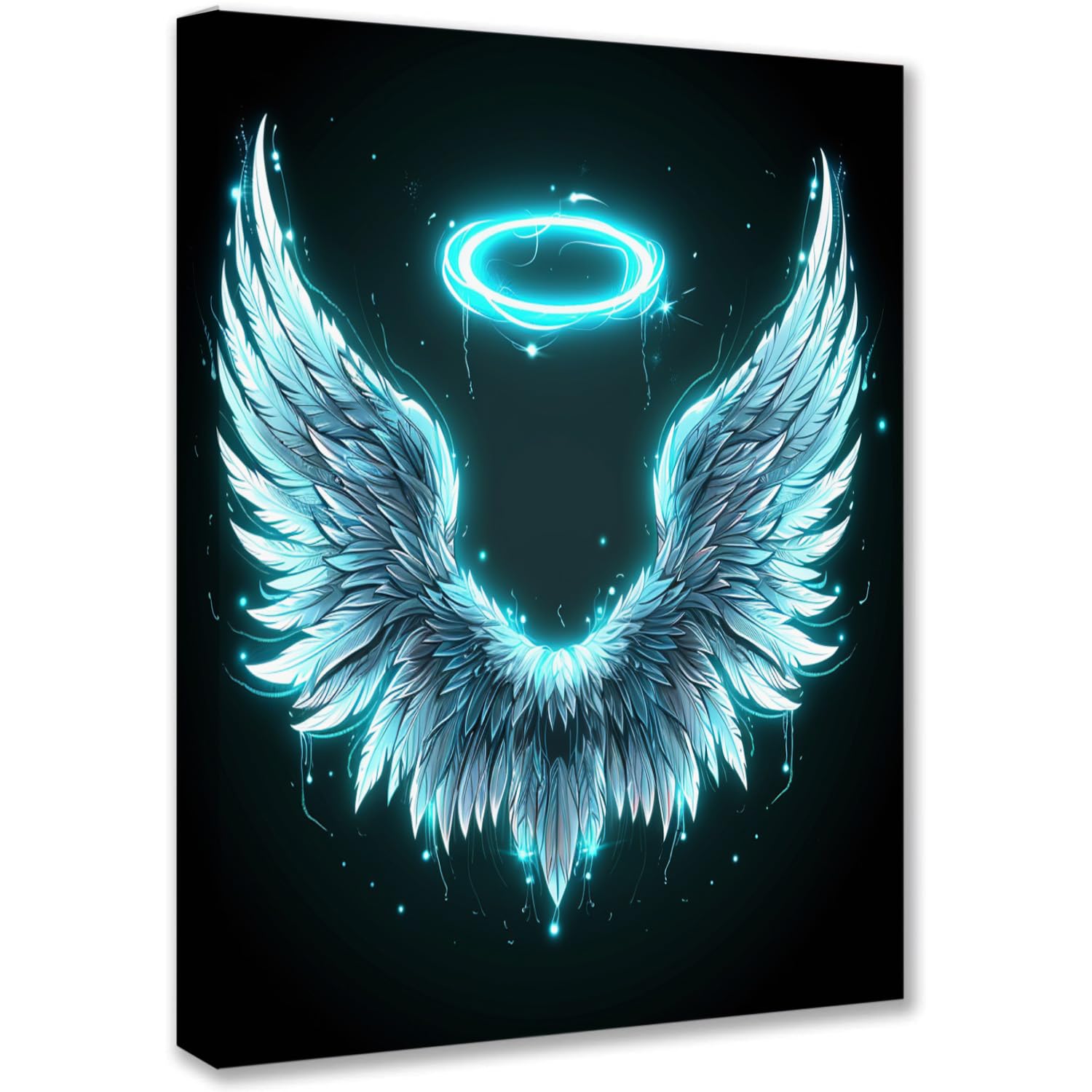 Cuadro Sobre Lienzo 40 x 60 cm patrón de alas de ángel Cuadros Decoracion Salon Dormitorio Cuadros Pared Imágenes Wall Art Prints Decor, Montado Sobre Marco de Madera