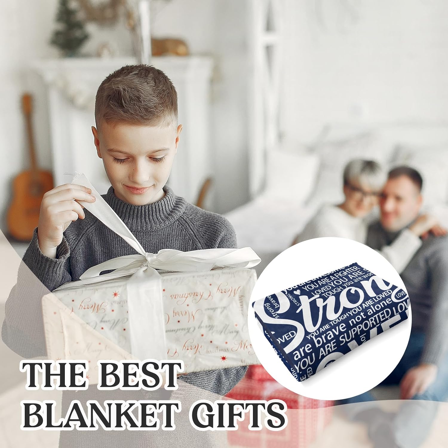 Blanket Gifts for Women Men - Get Well Blanket, Inspirational Gifts for Him Her, Feel Better After Surgery Present, Thinking of You Gift for Boyriend Dad Husband 80'' x 60''