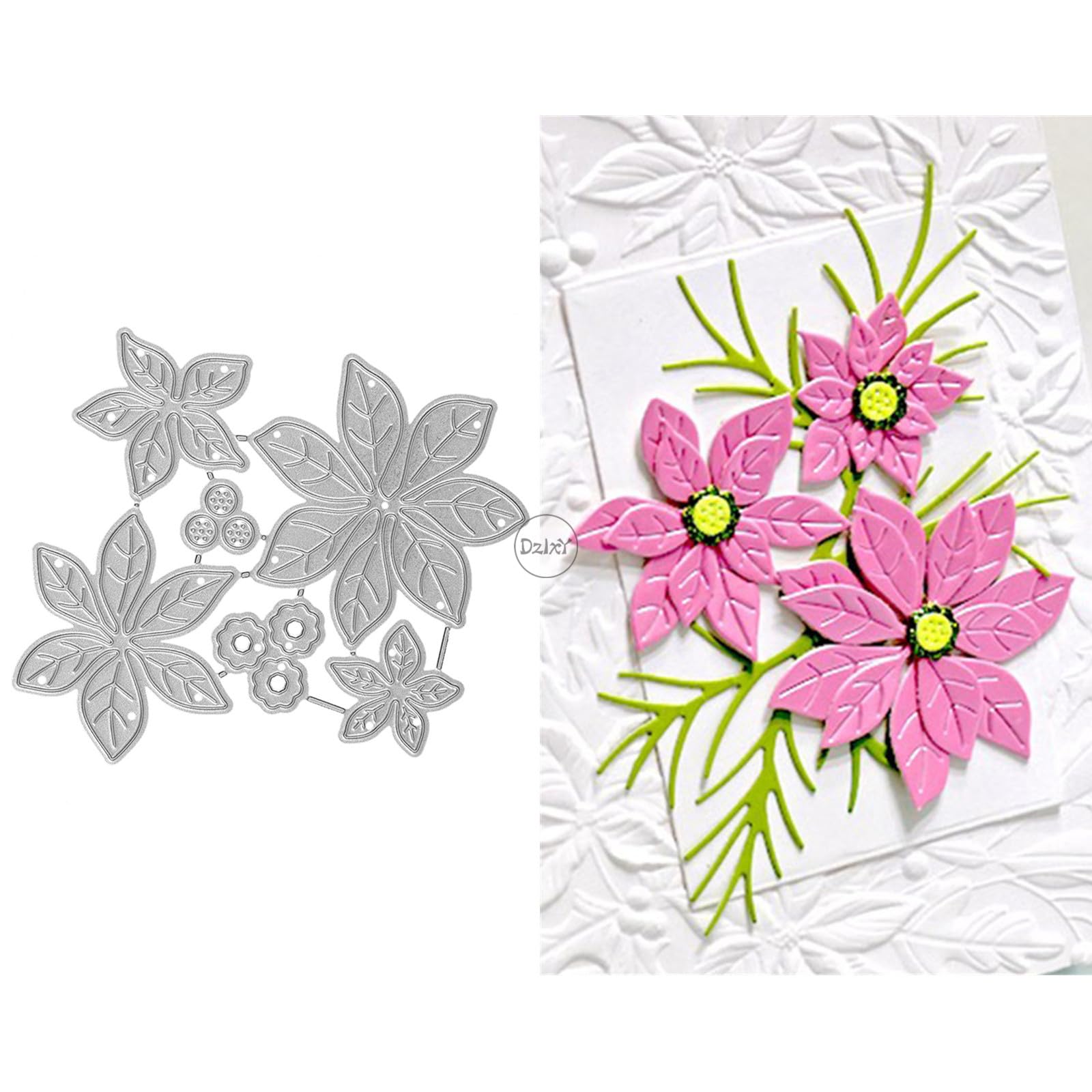 DzIxY Patchwork Stamens Flowers Metal Cutting Dies for Card Making Kit Embossing Paper Die Cuts Set Scrapbook Stencils Supplies Machine Templates