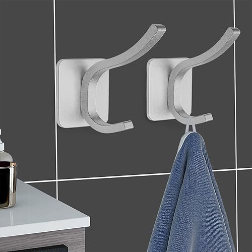 Miniatura 2 de HUFEEOH Deavy - Ganchos adhesivos para toallas, colgador de toallas adhesivo para baño, dormitorio, cocina, baño, hotel y montaje en pared (8