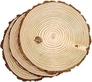 Unfinished Wood (9"-10") 3 Pack Round Rustic Woods Slices, Great for Weddings Centerpieces, Crafts
