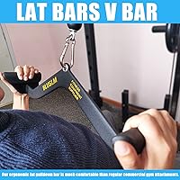 Vista 5 de LAT Pull Down Bar for Cable Machine, LAT Pulldown Attachments T-bar V-bar Cable Attachment for Gym, Back Tricep Strength Training Handle