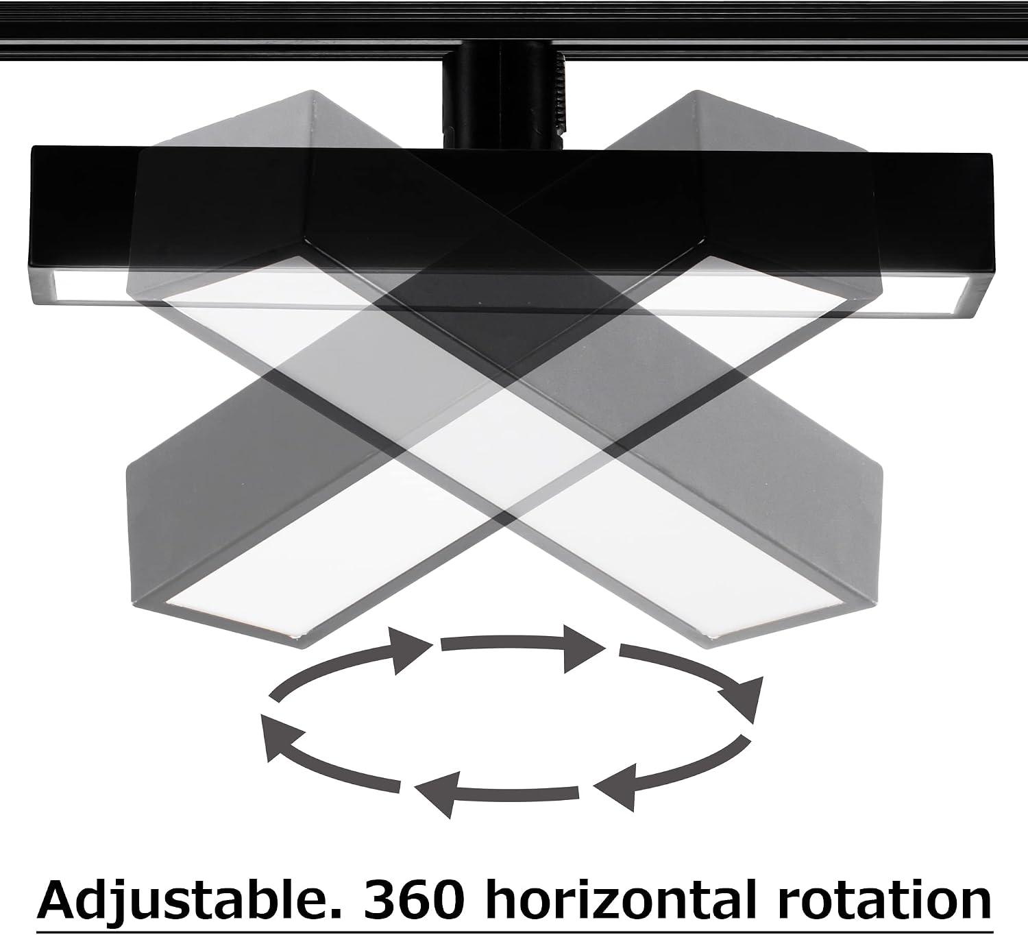 Astigmatism lighting LED Track Lighting Kit Gimbal Ring Rear Loading Ceiling Fixture LED Addition Functional Light Extra light H-Type Track Mount LED Base Light Cool White Bulbs Included Customizable