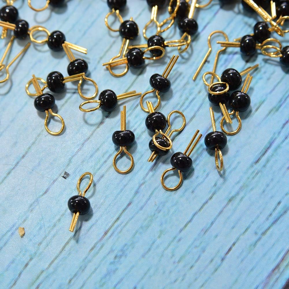 Comimark 100Pcs Black Gold Tone Soldering PCB Board Breadboard Test Point Pin