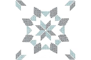 6-Pack of White Stamped Quilt Blocks