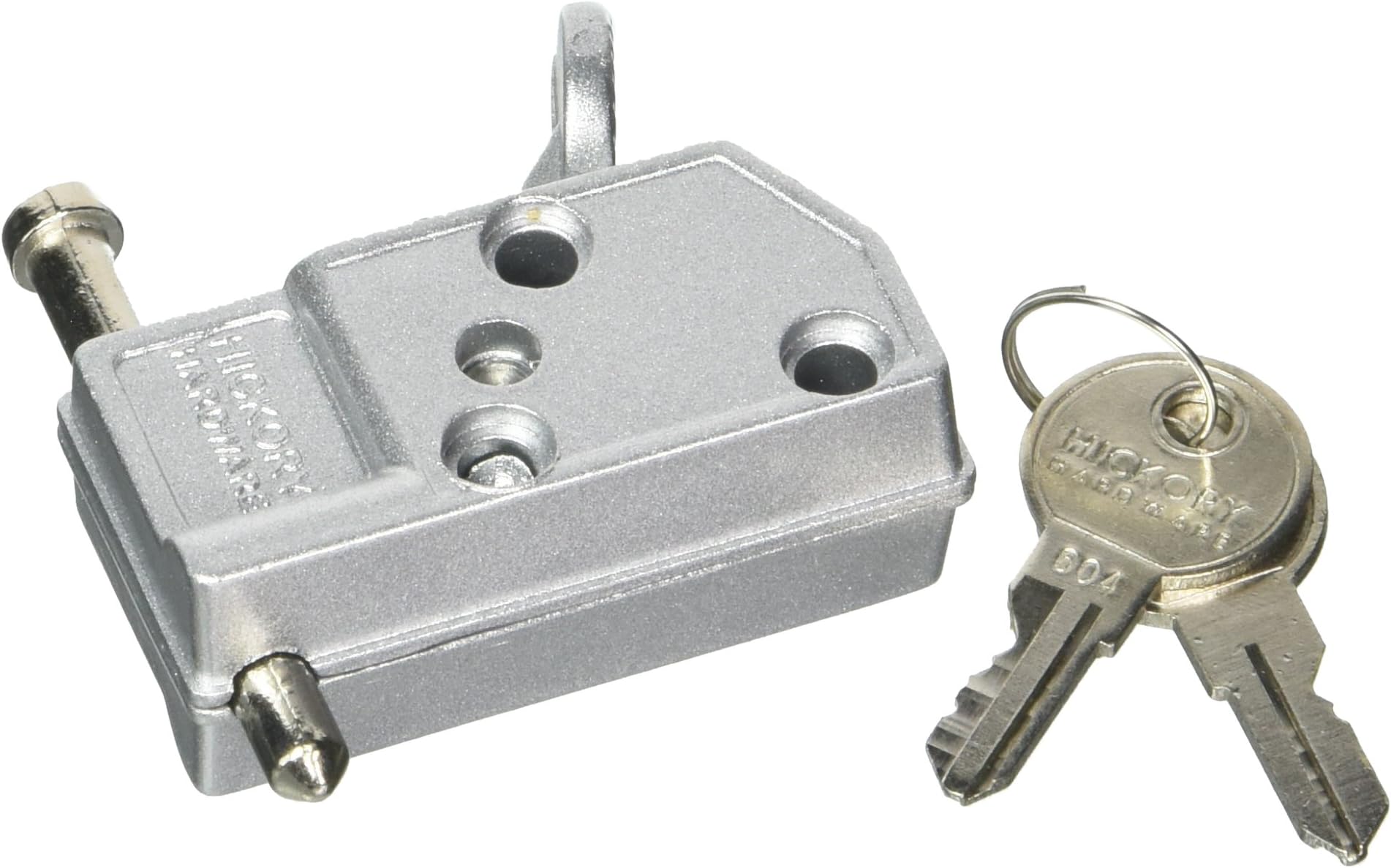 First Watch Security 1253-604 Patio Lock Keyed Patio Door Lock Keyed Alike Aluminum Tone Finish, Aluminum Tone