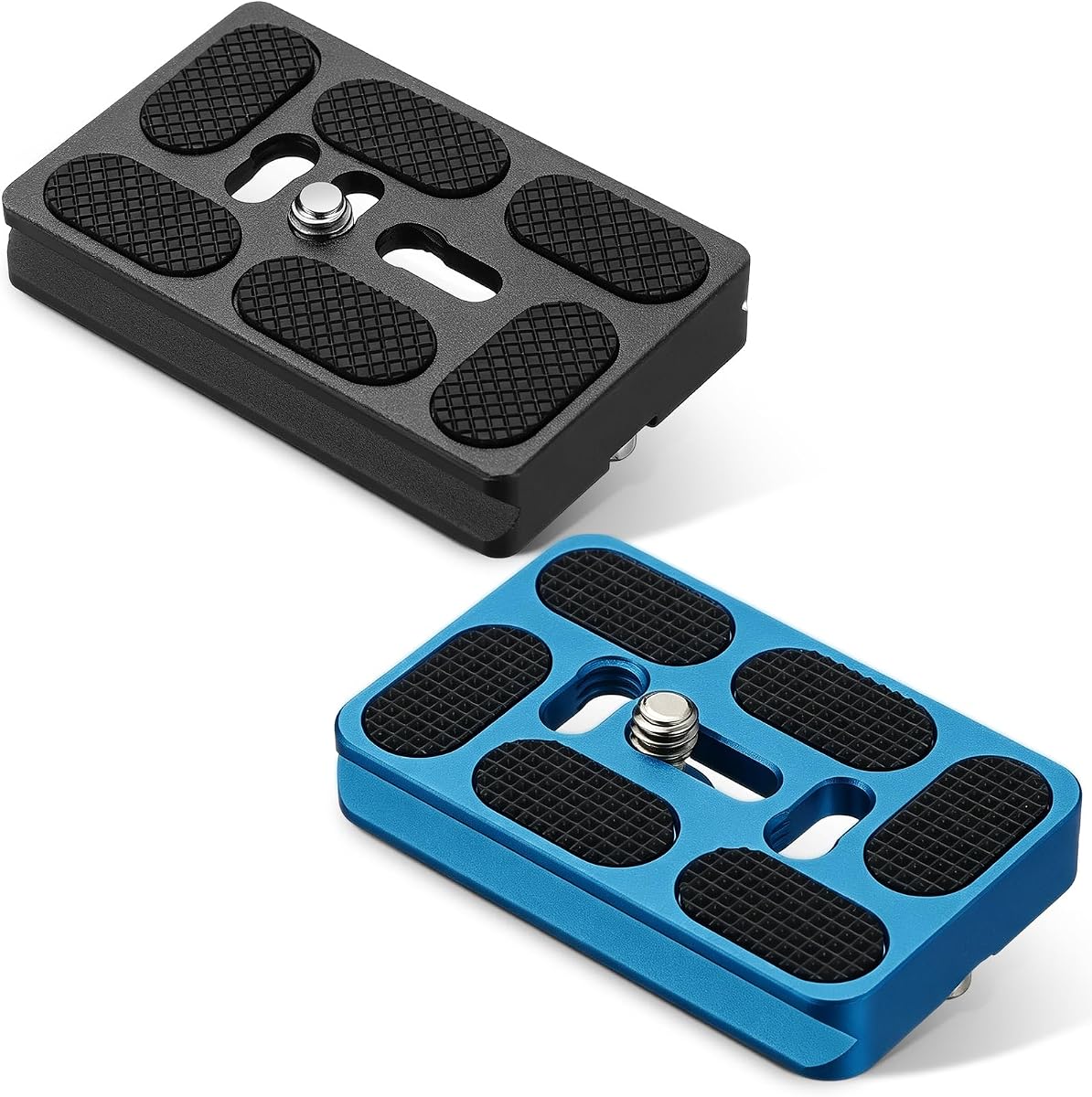 Frienda Quick Release Plate Tripod 1/4-20 DSLR,Pu60,Black and Blue | Tripod Mount Plate, Camera Tripod Mount for DSLR Camera Tripod Ball Head , Metal, 1.9 x 1.5 x 0.4 Inch