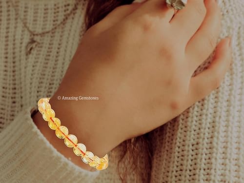 Miniatura 746 de Amazing Gemstone Pulsera de cristal para mujeres y hombres, pulsera de cristal curativo de protección, pulsera elástica con cuentas de piedras