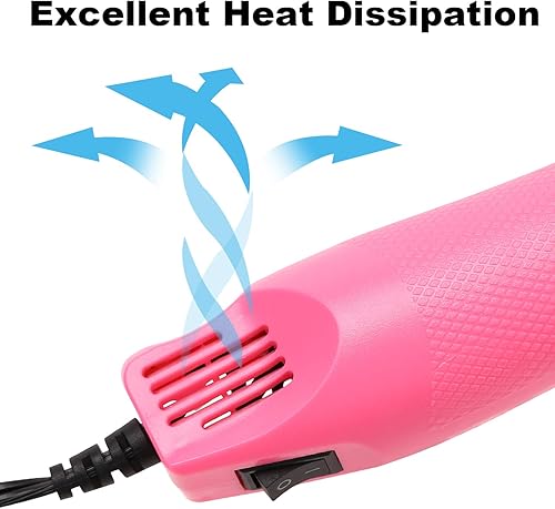 Vista 4 de Pistola de calor para manualidades, mini herramienta de calor para resina epoxi, moldes de silicona, vertido acrílico, relieve y eliminación