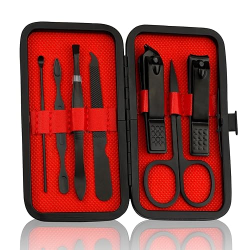 Kit de manicura para hombres y mujeres, cortaúñas, kit de herramientas de pedicura, lima de uñas de viaje, juego para dedos de los pies, kit de aseo