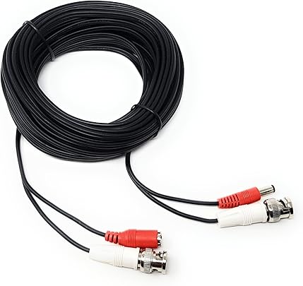 Maincore  Cavo lungo 2 nbsp in1 nbsp BNC alimentazione CC  5 5 2 1 nbsp mm  cavo video per CCTV  sistema telecamere sicurezza  monitor DVR  disponibile 5 nbsp m  10 nbsp m  18 nbsp m  25 nbsp m  50 nbsp m 