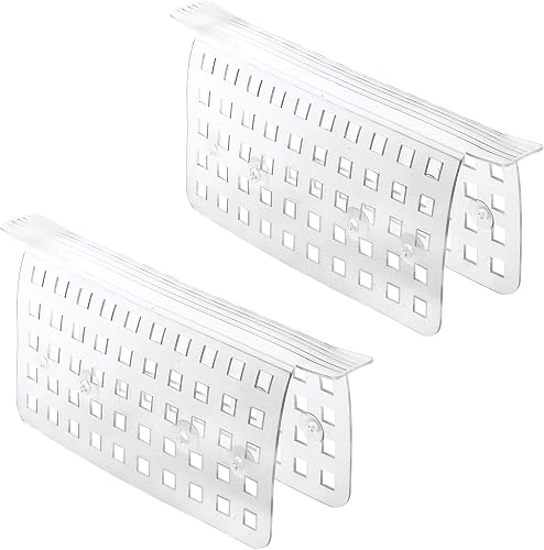 iDesign 36700M2 Euro Saddle, Glassware and Sink Protector for Kitchen-Set of 2, Clear, 2 Count