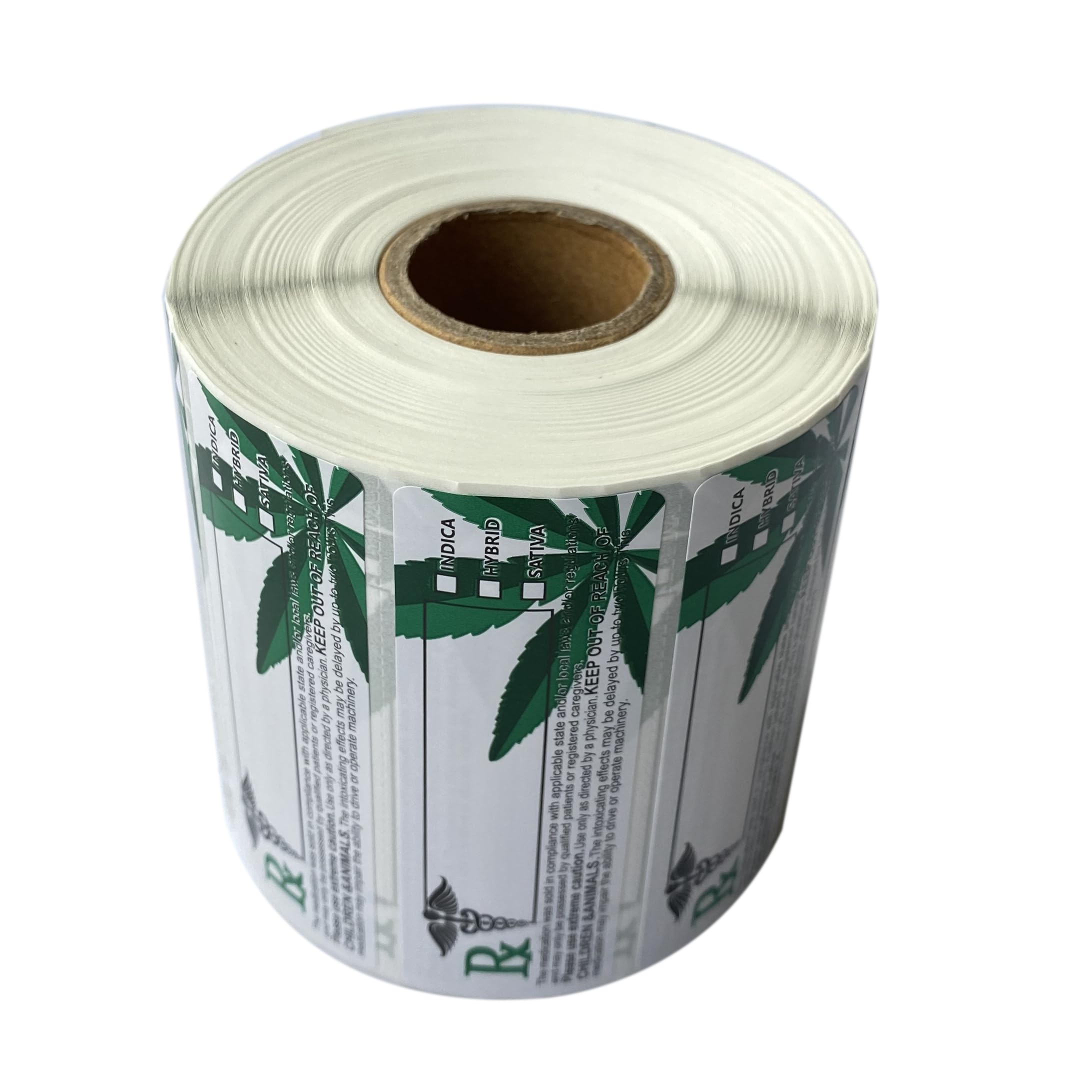 FirstZi 1000pcs California Adhesive Paper Compliant Medical Warning Labels- 1x3 Inch Universal Symbol Stickers with Green Leaf Identification