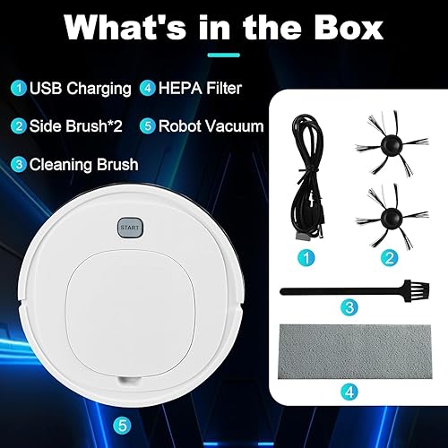 Miniatura 5 de Robot aspirador, robot aspirador, fregona avanzada para evitar obstáculos, aspiradora robótica, aspiradora robótica delgada, diseño ideal para pelo