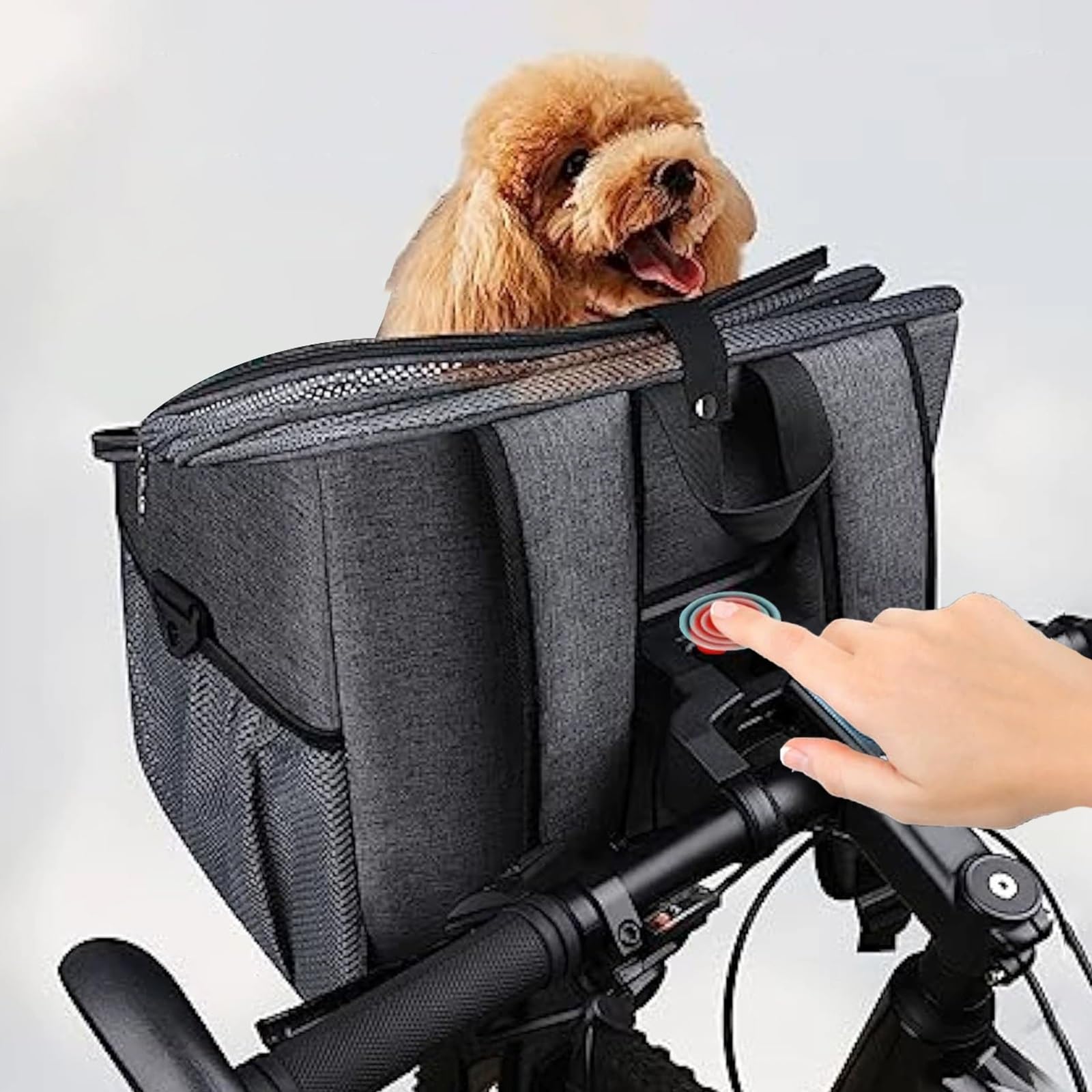 Przedni Kosz Rowerowy Dla Zwierząt Domowych, Transporter Dla Zwierząt, Torba Na Koszyk Rowerowy,Odpowiednia Dla Małych I Średnich Zwierząt O Wadze Do 8 Kg (17 Funtów)(Blue)