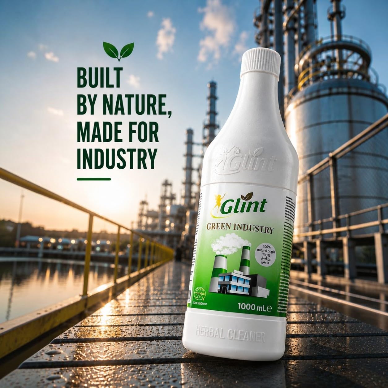 Glint Green Industry 1 Litre%100 Bitkisel Banyo Tuvalet Temizleyici Kireç Çözücü Şömine Temizleyici Sprey