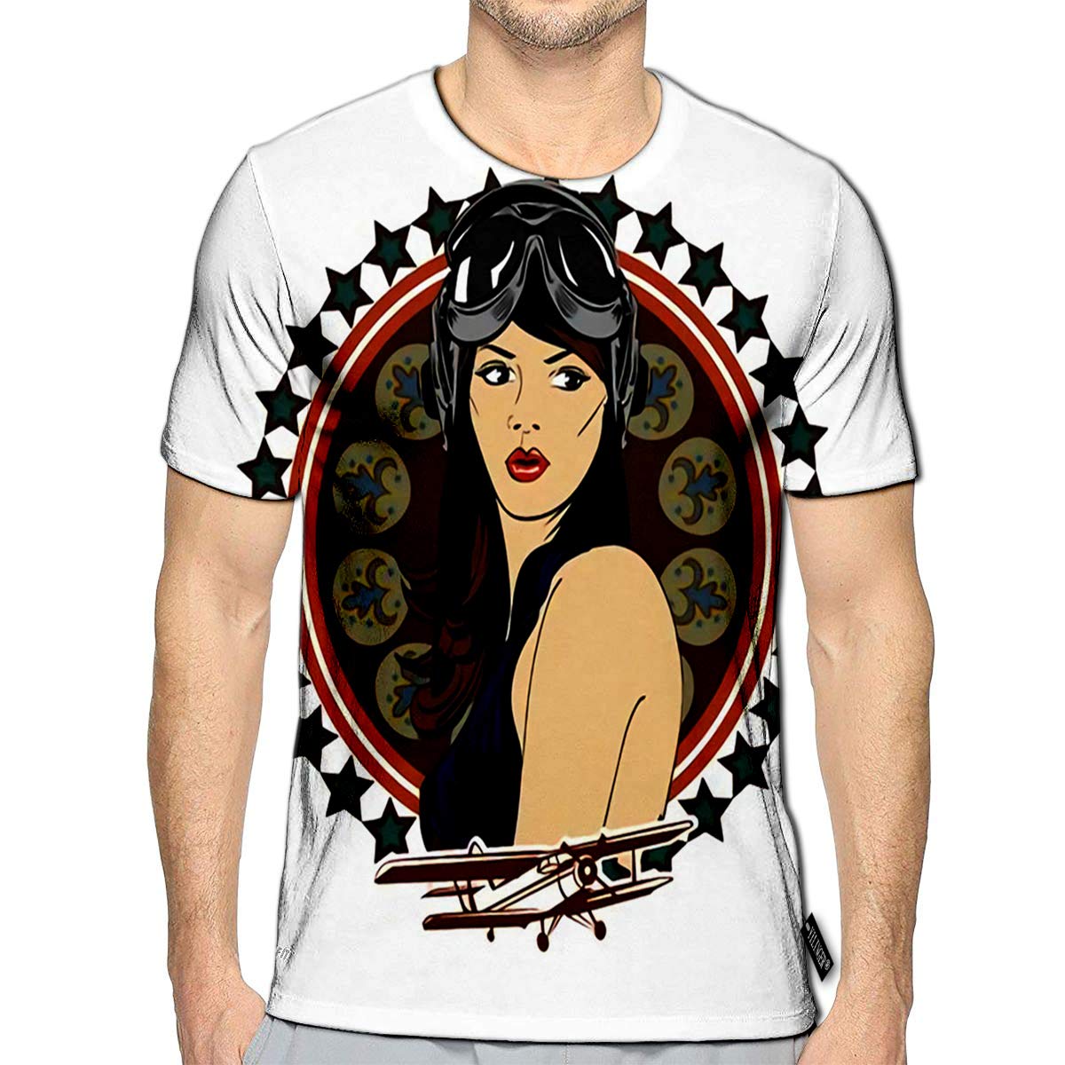 3D Printed T-Shirts Multicolor Japanese Landscape with Mount Fuji Short Sleeve Tops Tees