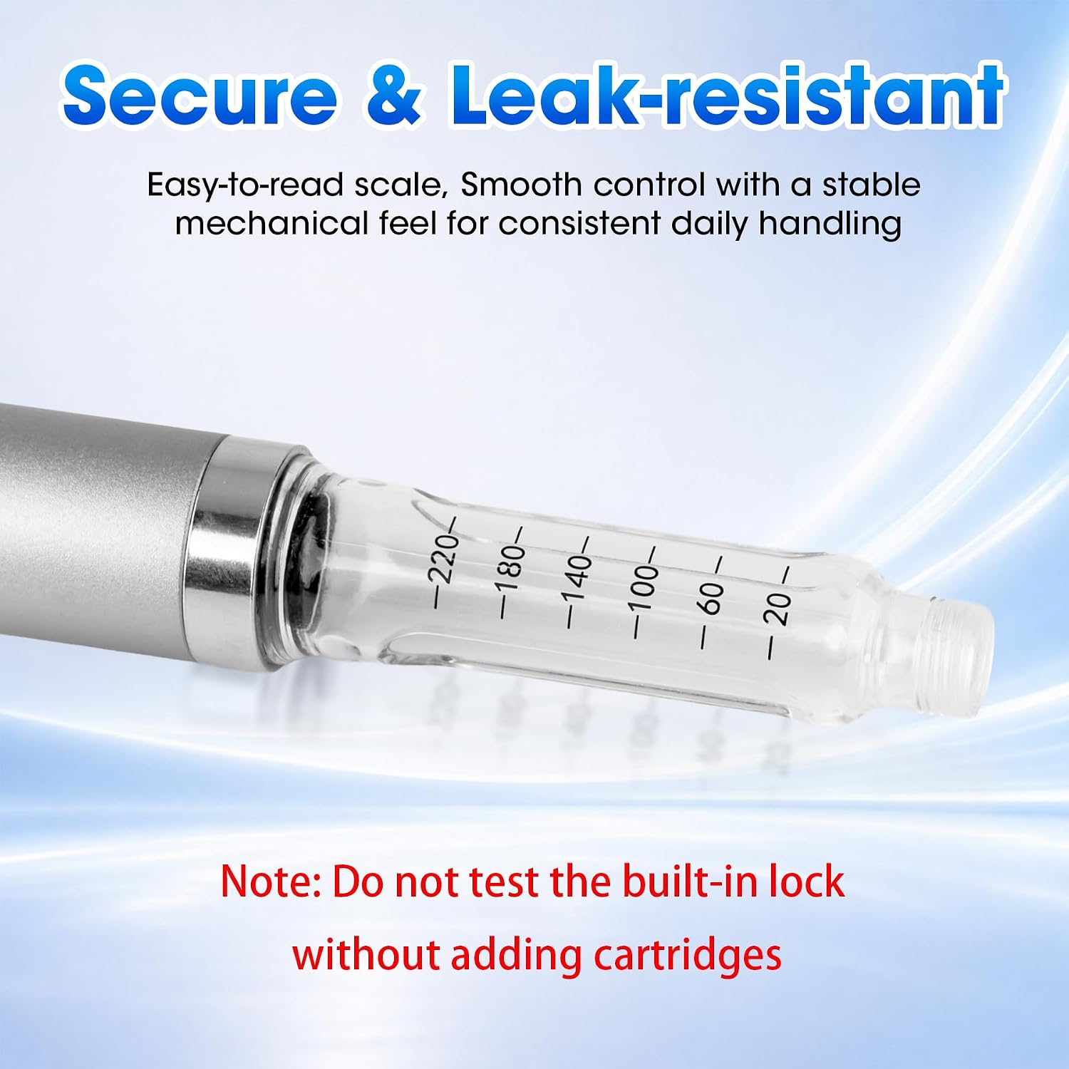 60 Units Reusable Peptide Pen Injector, V2 Metal Pens & Travel Case, Grey