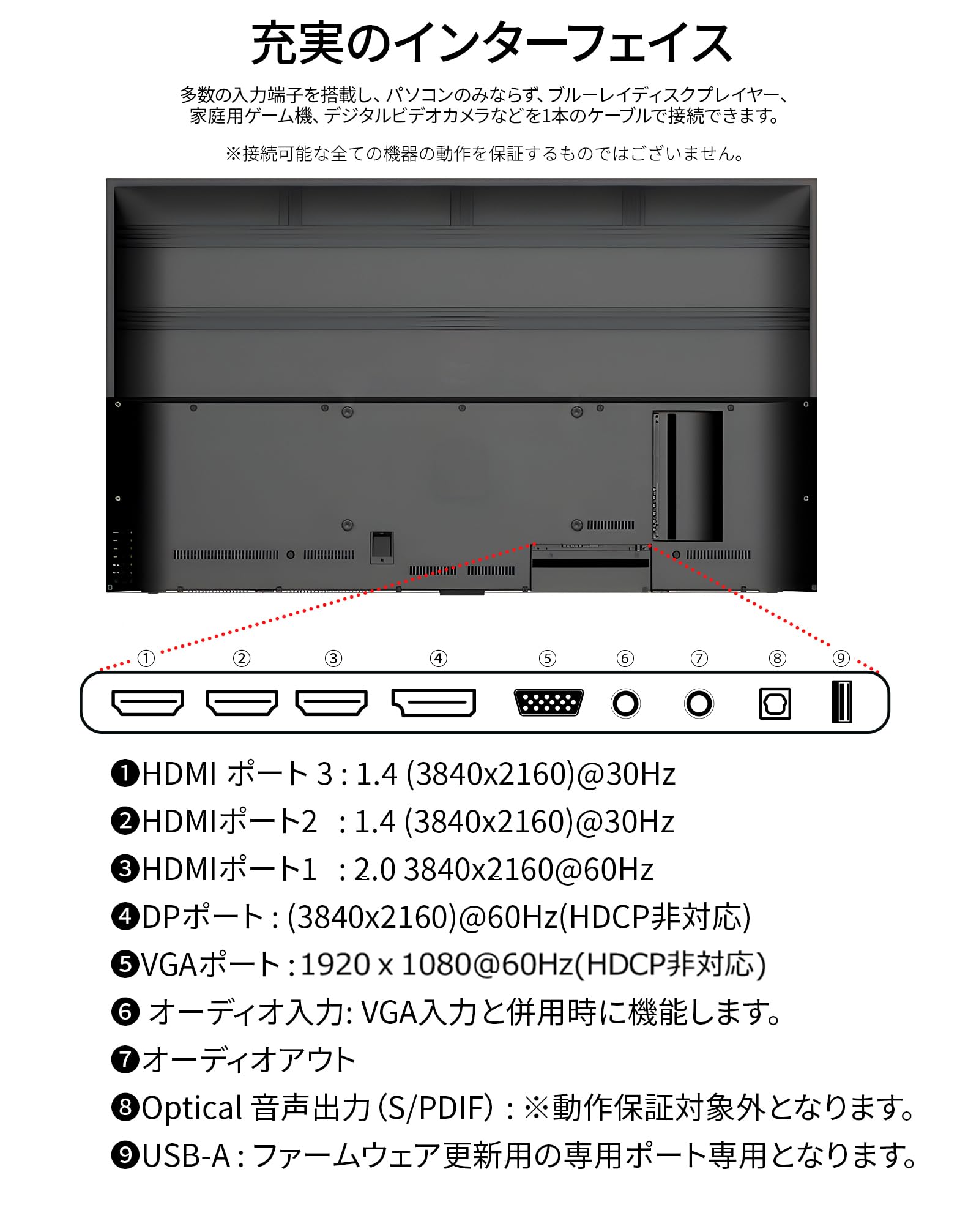 Amazon.co.jp: JAPANNEXT 55インチ 大型4Kモニター JN-V5500UHDR-N 非 